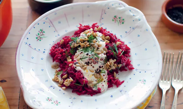 Pink rice (Beetroot pilaf)