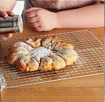 Pink snowflake challah
