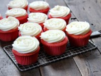 Pink velvet cupcakes