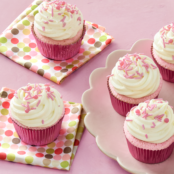 Pink velvet cupcakes