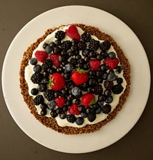 Pink's nutty berry tart