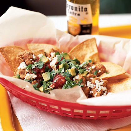 Pinto bean nachos