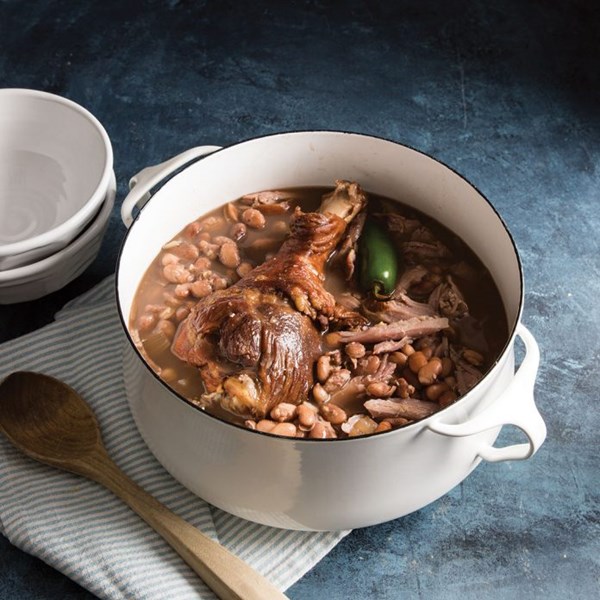 Pinto beans with smoked turkey