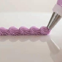 Piping bead or shell borders