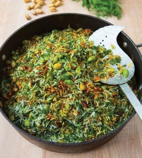 Pistachio + dill rice (Pesteh polow)