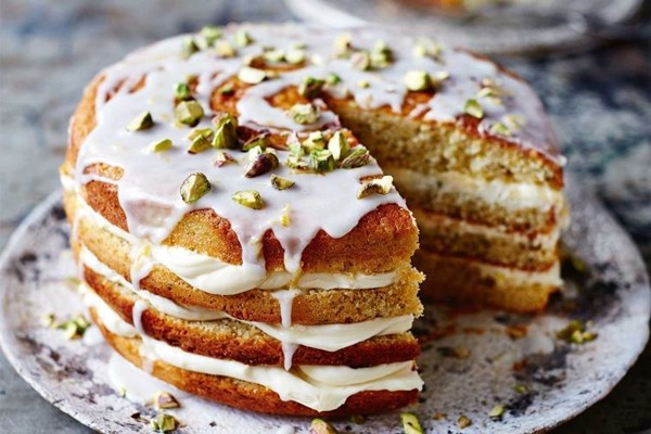 Pistachio & lemon layer cake