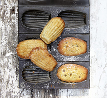 Pistachio & orange madeleines