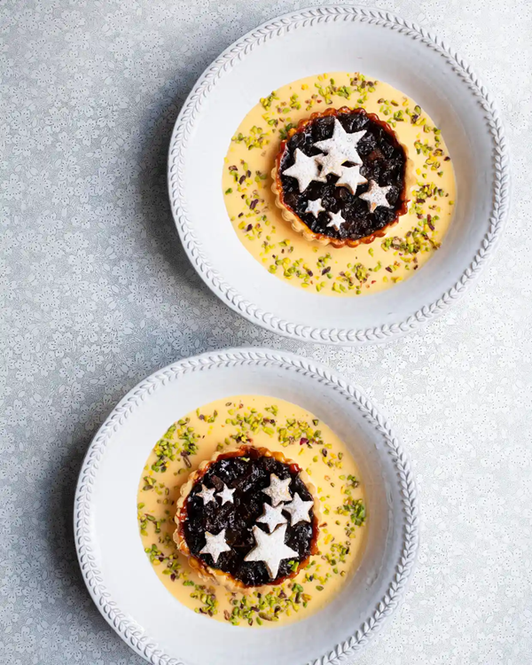 Pistachio and cardamom custard