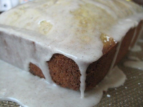 Pistachio-and-cardamom pound cake with lemon icing