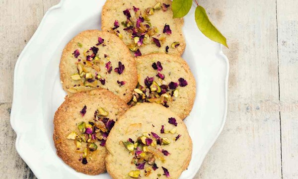 Pistachio and lemon thyme biscuits