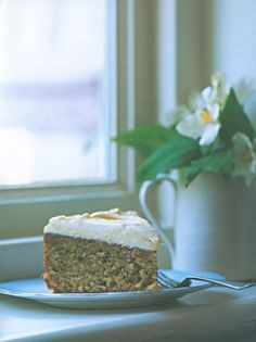 Pistachio and orange blossom cake