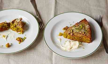 Pistachio, cardamom and olive oil cake