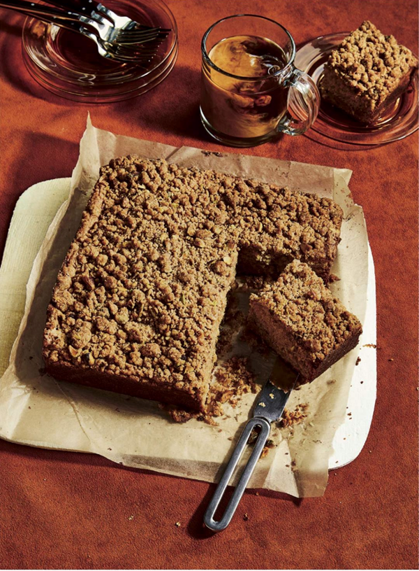 Pistachio-cardamom coffee cake