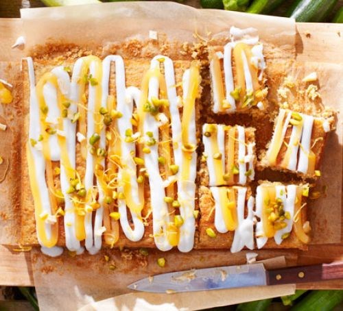 Pistachio, courgette & lemon cake