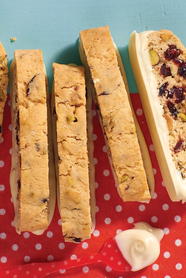 Pistachio-cranberry biscotti