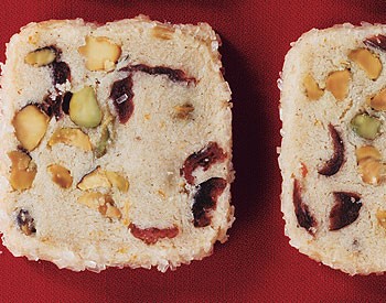 Pistachio cranberry icebox cookies