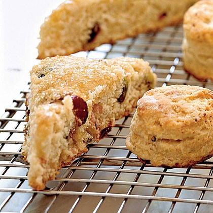 Pistachio-cranberry scones