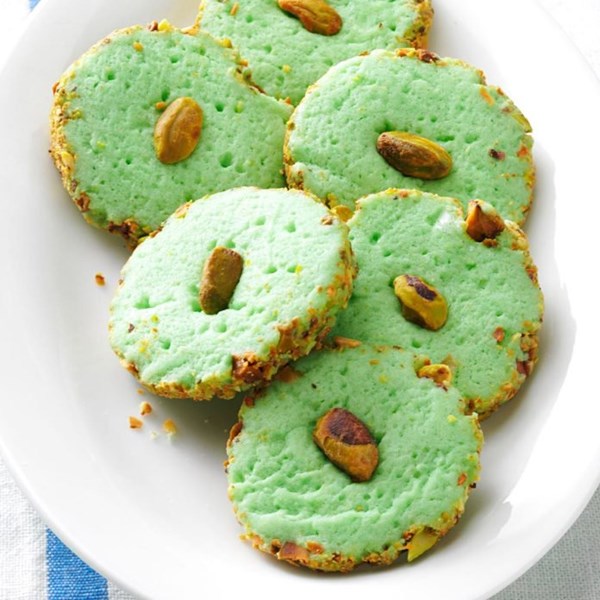 Pistachio cream cheese cookies
