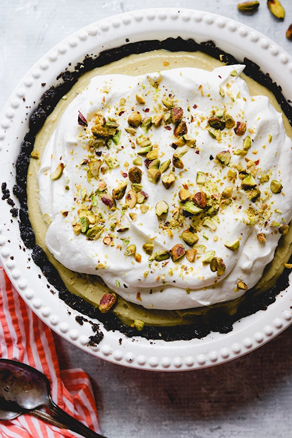 Pistachio cream pie