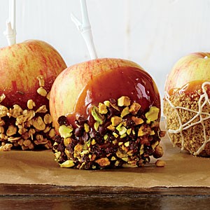 Pistachio-orange caramel apples