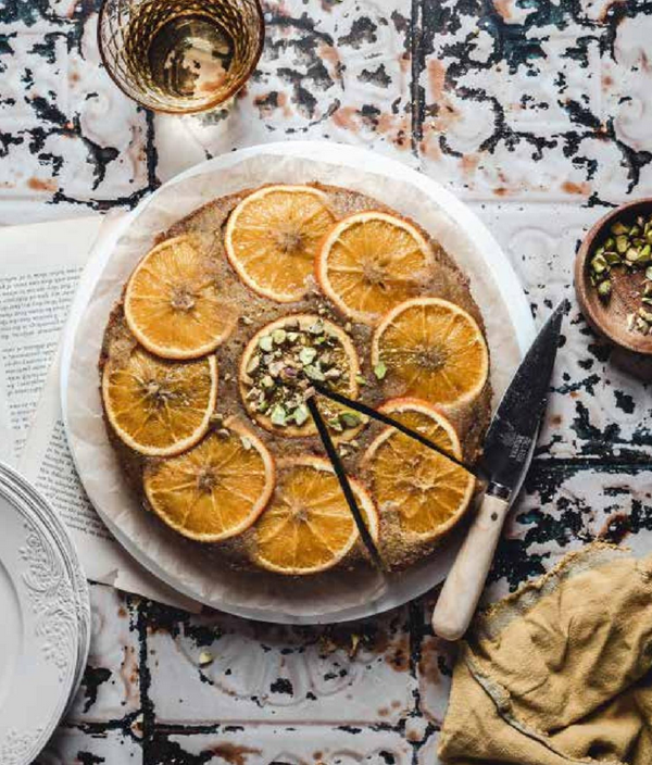 Pistachio orange cardamom cake