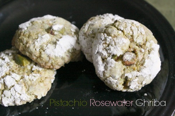 Pistachio rosewater ghriba