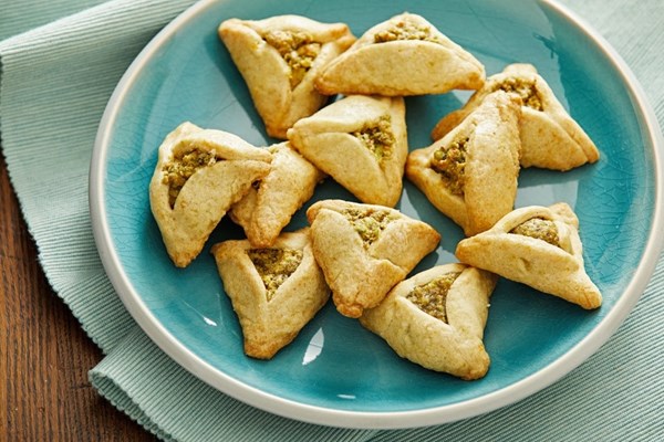 Pistachio rosewater hamantaschen