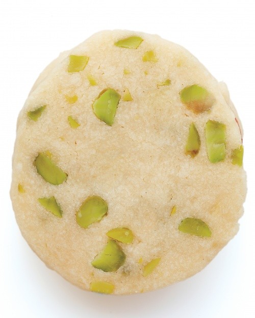 Pistachio-shortbread sandwich cookies