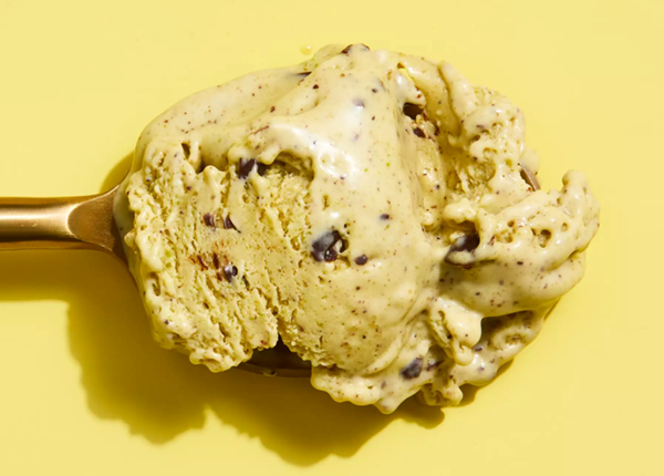 Pistachio stracciatella gelato