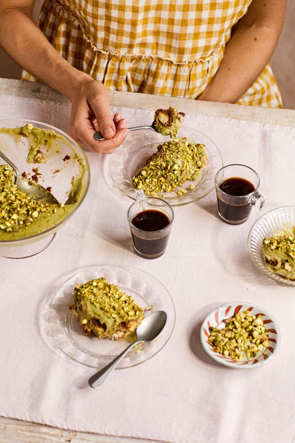 Pistachio tiramisu