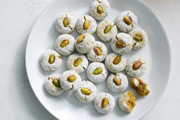 Pistacho-almond cookies