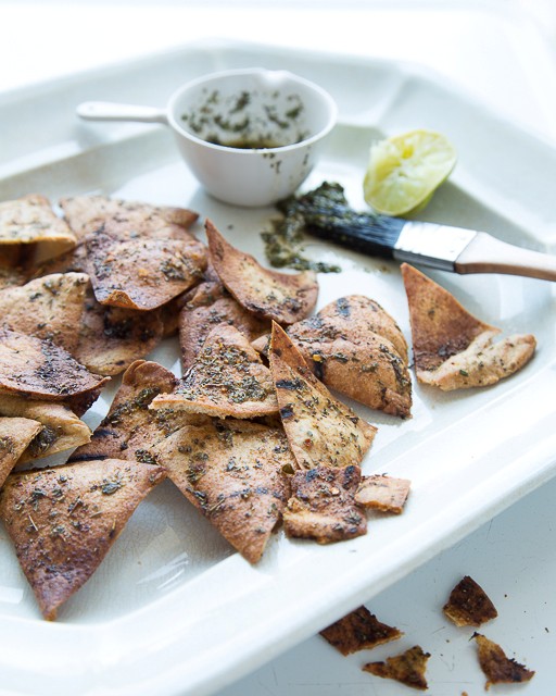 Pita chips with cumin