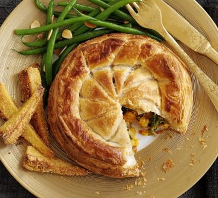 Pithiviers with chard, squash and ricotta