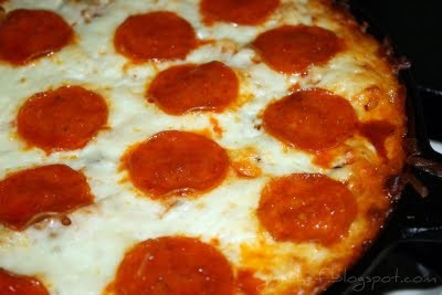 Pizza baked spaghetti