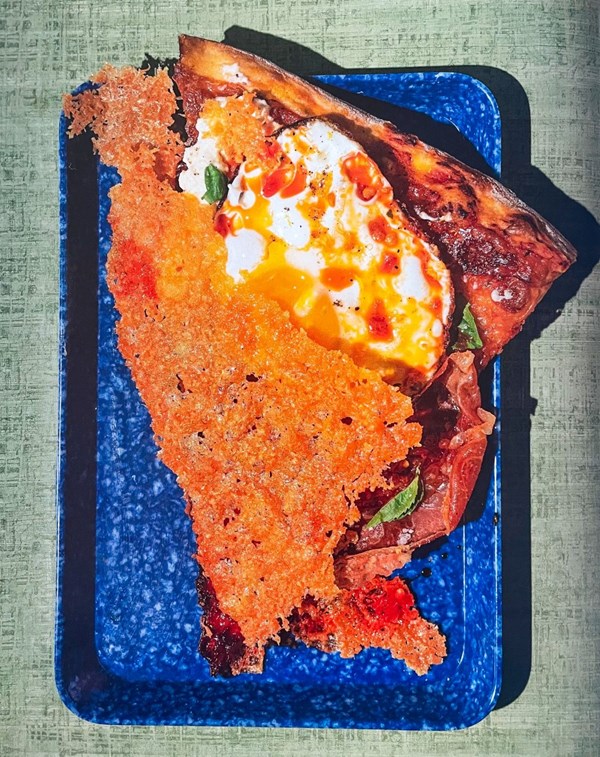 Pizza for breakfast sandwiches