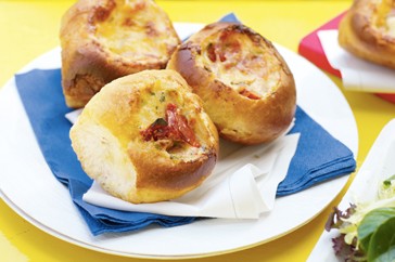 Pizza in bread rolls