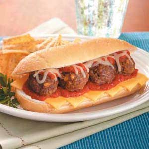 Pizza meatball subs