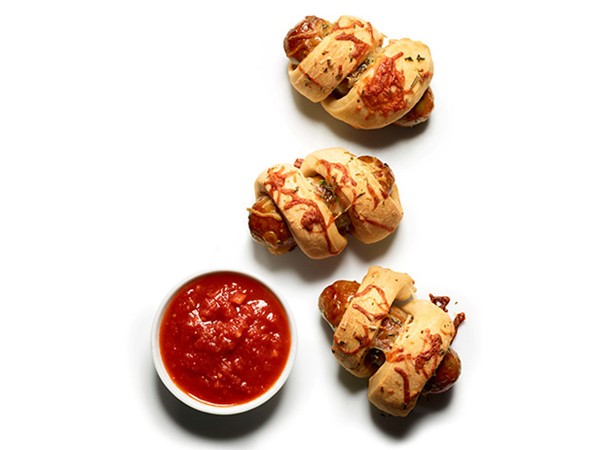 Pizza pigs in blankets