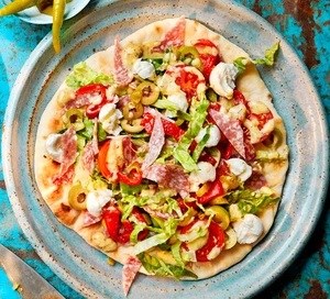 Pizza salad flatbreads