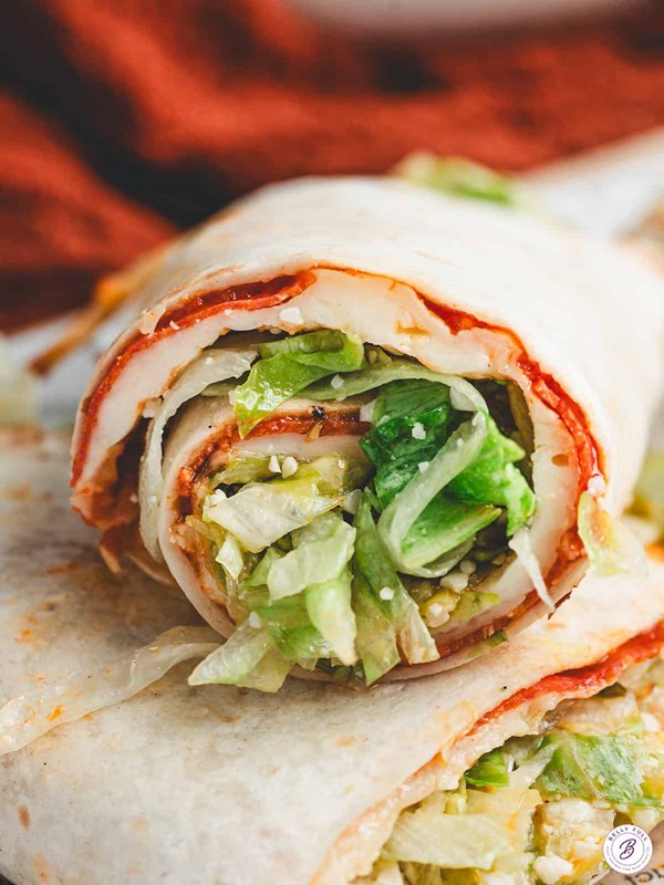 Pizza salad wrap