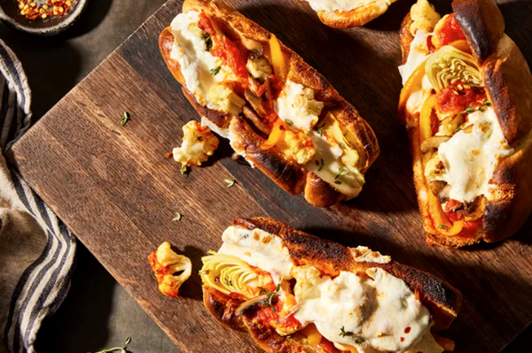 Pizza subs with all the toppings