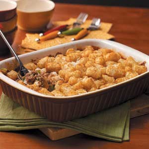 Pizza tot casserole