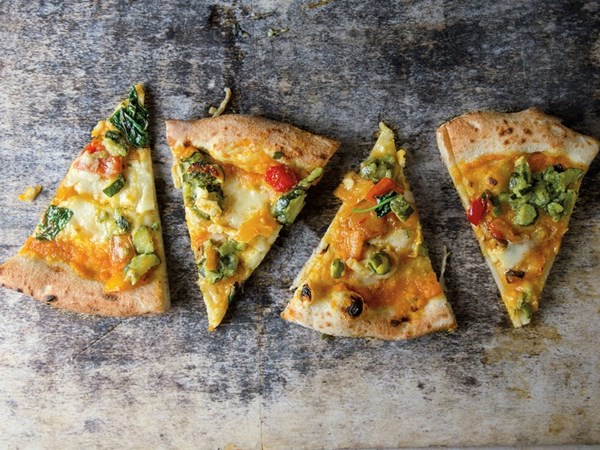 Pizza with butternut squash & smoked mozzarella