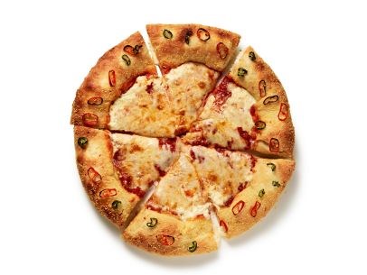 Pizza with jalapeño popper crust