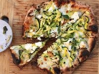 Pizza with mushrooms, mozzarella, and truffle