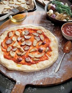 Pizza with rosemary potatoes