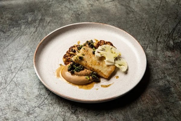 Plaice, roast cauliflower and capers