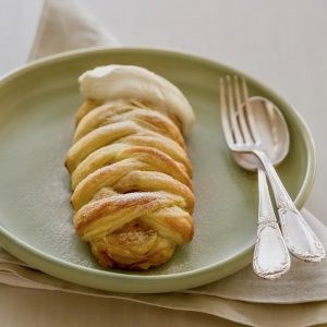 Plaited apple & almond pastries