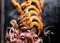 Plancha-style shrimp