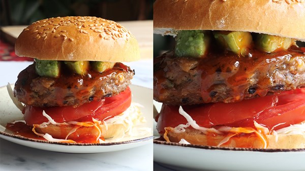 Plantain beanburger